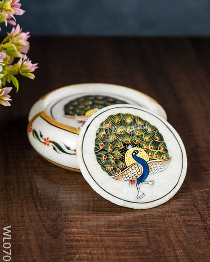 Marble Hand Painted Coaster Set Of 6 - Wl0709 Utilities