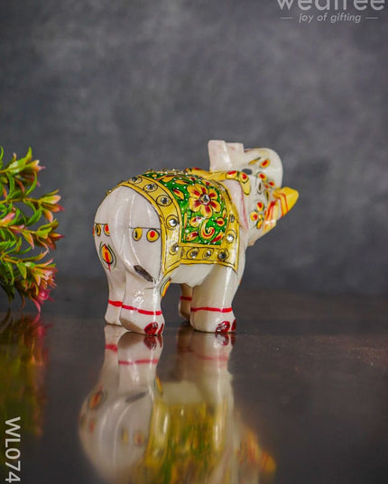 Marble Hand Painted Elephant 6 Inch - Wl0741 Decor