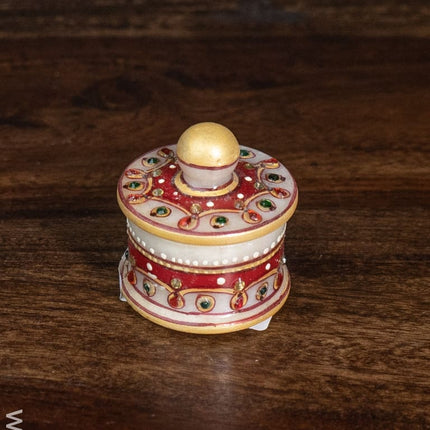 Marble Hand Painted Kum Box - Wl0832 Utilities