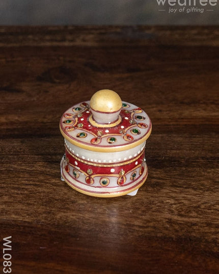 Marble Hand Painted Kum Box - Wl0832 Utilities