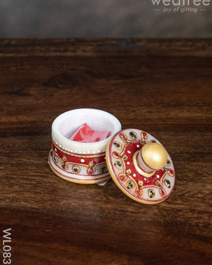 Marble Hand Painted Kum Box - Wl0832 Utilities