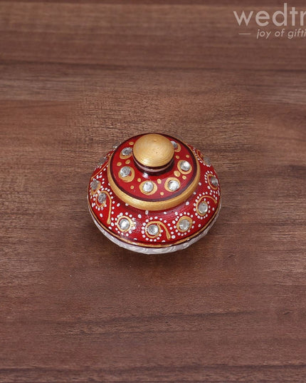 Marble Kumkum Holder - W3463 Kum Holders