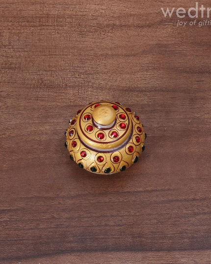 Marble Kumkum Holder - W3463 Kum Holders