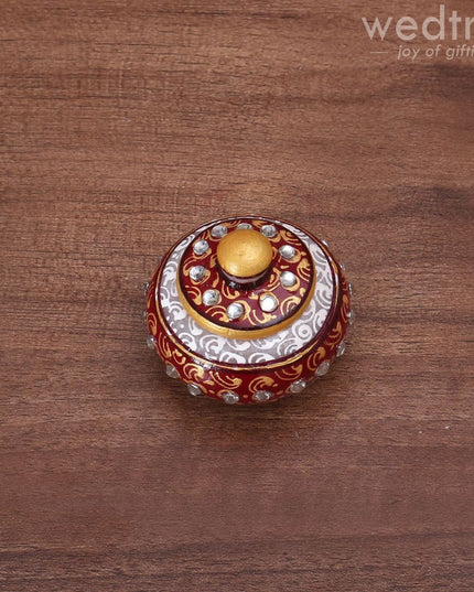 Marble Kumkum Holder - W3463 Kum Holders