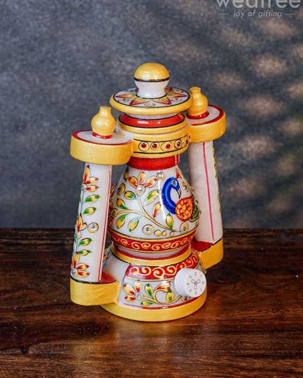 Marble Lantern 6 Inch - Wl0675 Decor