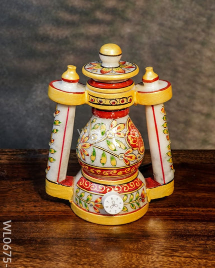 Marble Lantern 6 Inch - Wl0675 Flower Decor