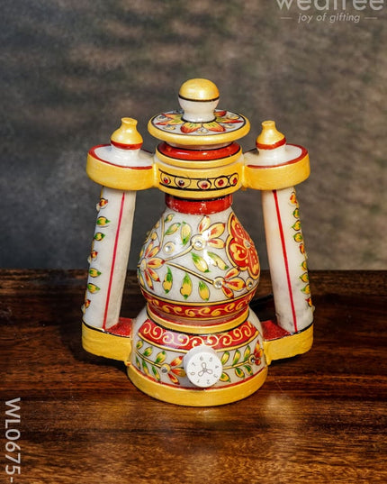 Marble Lantern 6 Inch - Wl0675 Flower Decor
