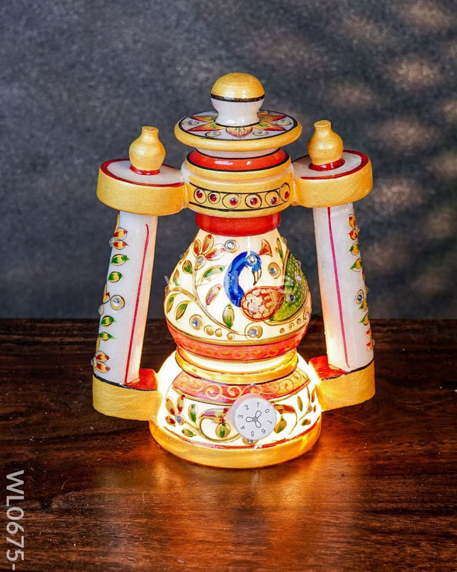 Marble Lantern 6 Inch - Wl0675 Peacock Decor