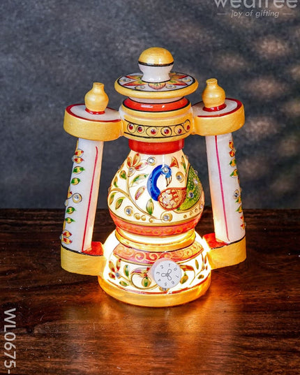 Marble Lantern 6 Inch - Wl0675 Peacock Decor