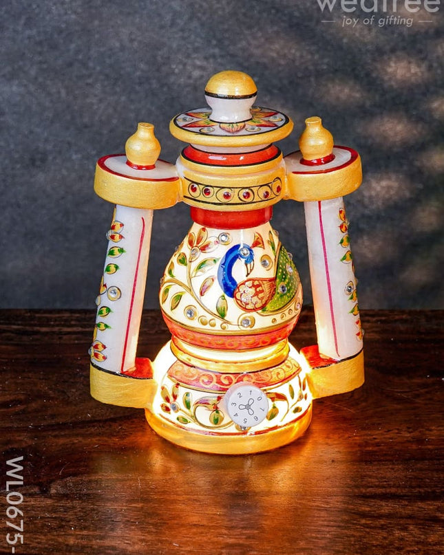 Marble Lantern 6 Inch - Wl0675 Peacock Decor
