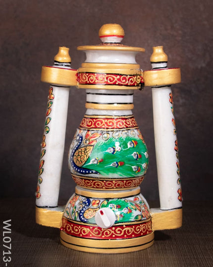 Marble Lantern 8 Inch - Wl0713 Peacock Decor
