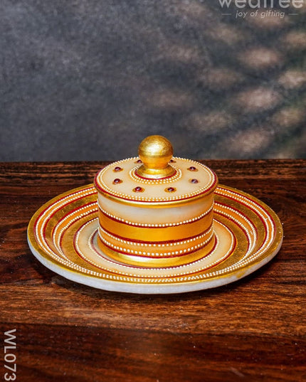 Marble Round Tray With Box - Wl0739 Utilities