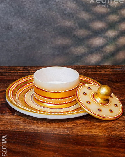 Marble Round Tray With Box - Wl0739 Utilities