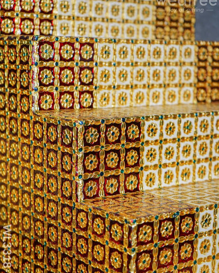 Decorative 7 Step Meenakari Golu Stand - Wl3318-5 / Diya Padi