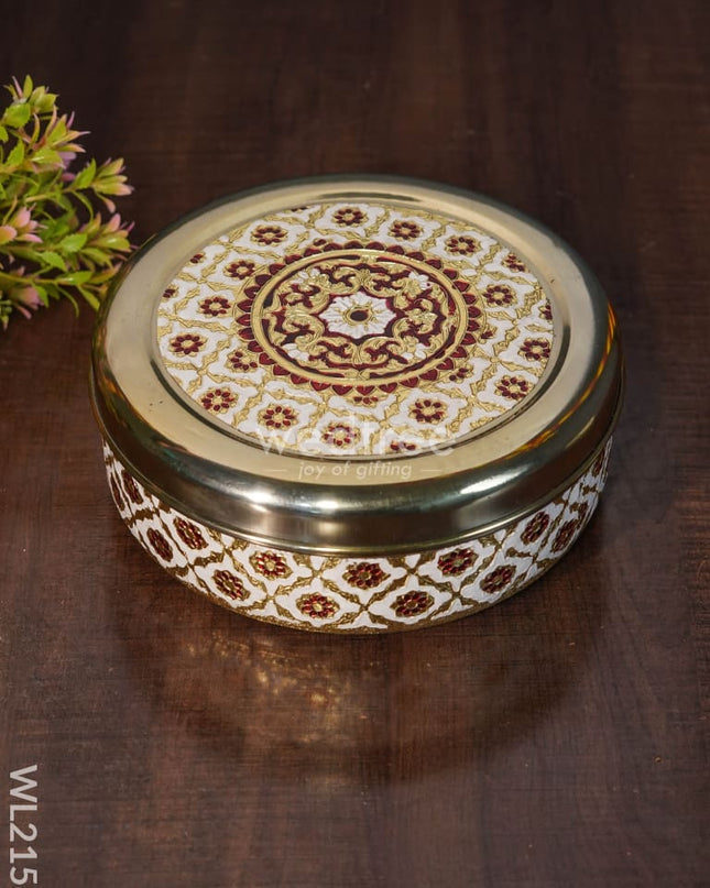 Meenakari Dabba - 7 Inches Wl2158 Containers