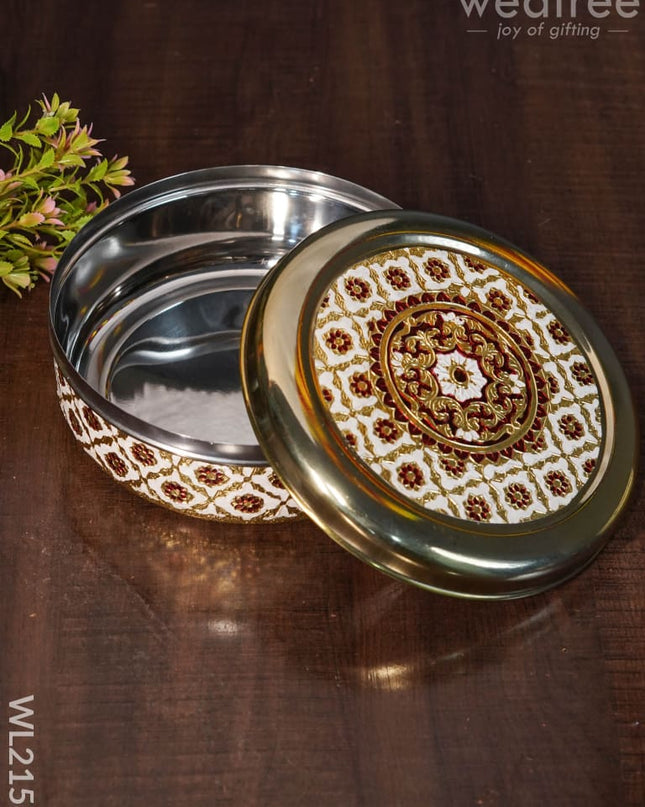 Meenakari Dabba - 7 Inches Wl2158 Containers
