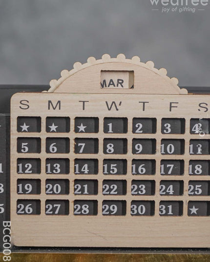 Mdf Pen Stand With Infinite Calender - Bcg0082 Organisers