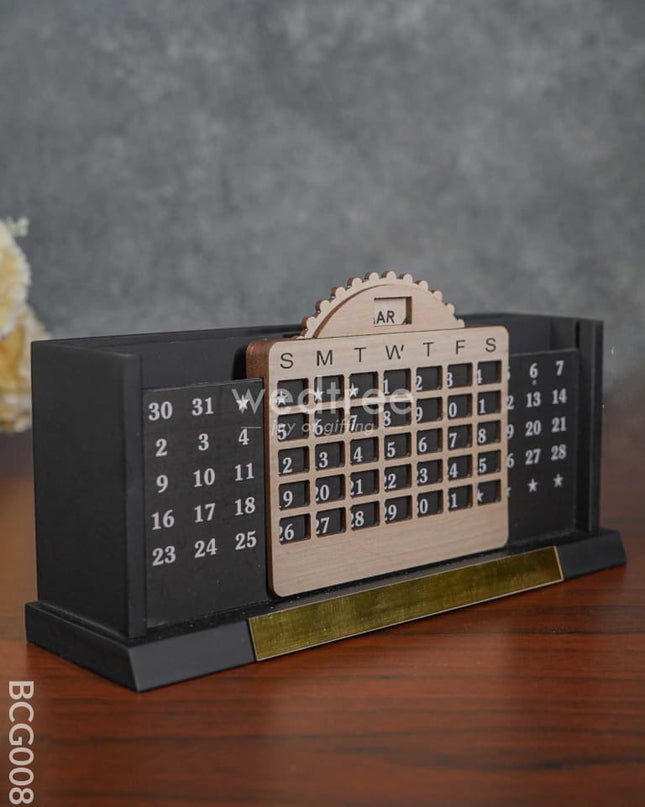 Mdf Pen Stand With Infinite Calender - Bcg0082 Organisers