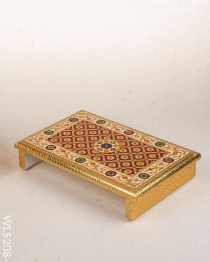 Meenakari Bajot - Floral Design - 10x15 inch - Red - WL5208-2 - Meenakari Bajots & Manai