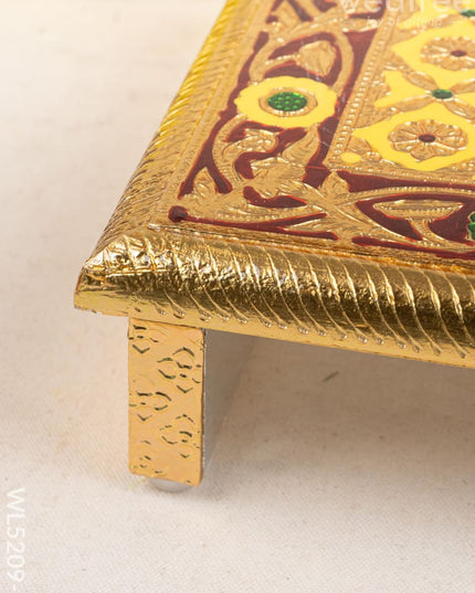 Meenakari Bajot - Floral Design - 10x15 inch - Yellow - WL5209-2 - Meenakari Bajots & Manai