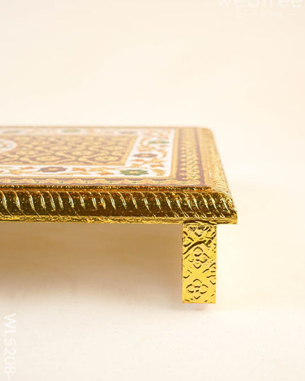 Meenakari Bajot - Floral Design - 12x18 inch - Red - WL5208-3 - Meenakari Bajots & Manai