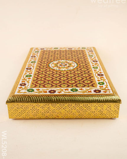 Meenakari Bajot - Floral Design - 12x18 inch - Red - WL5208-3 - Meenakari Bajots & Manai