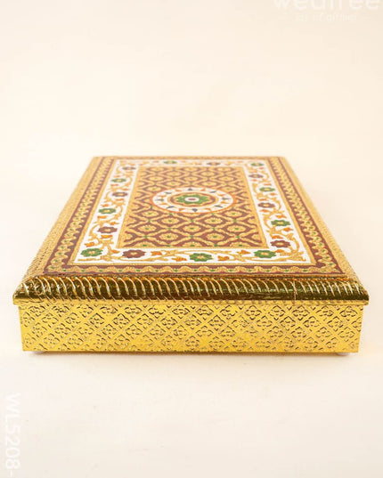 Meenakari Bajot - Floral Design - 12x18 inch - Red - WL5208-3 - Meenakari Bajots & Manai