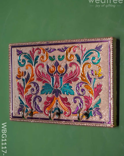 Meenakari Key Hanger With Floral Design -Wbg1117