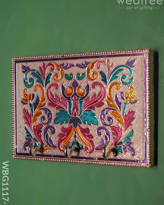 Meenakari Key Hanger With Floral Design -Wbg1117