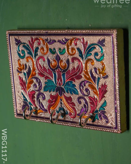 Meenakari Key Hanger With Floral Design -Wbg1117