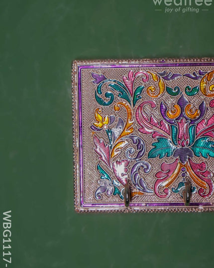 Meenakari Key Hanger With Floral Design -Wbg1117