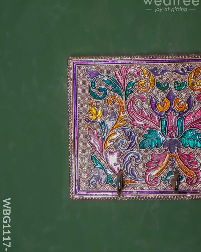 Meenakari Key Hanger With Floral Design -Wbg1117