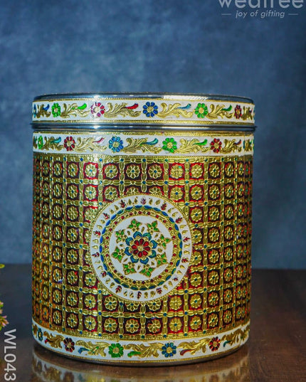 Meenakari Dabba 12 Inch - Wl0431 Containers