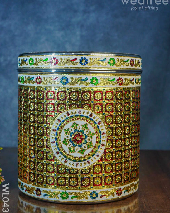 Meenakari Dabba 12 Inch - Wl0431 Containers