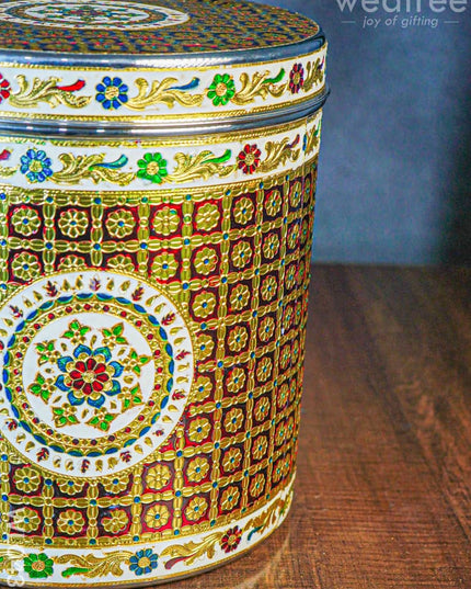 Meenakari Dabba 12 Inch - Wl0431 Containers
