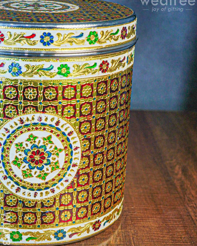Meenakari Dabba 12 Inch - Wl0431 Containers