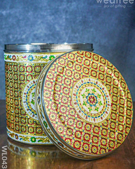 Meenakari Dabba 12 Inch - Wl0431 Containers