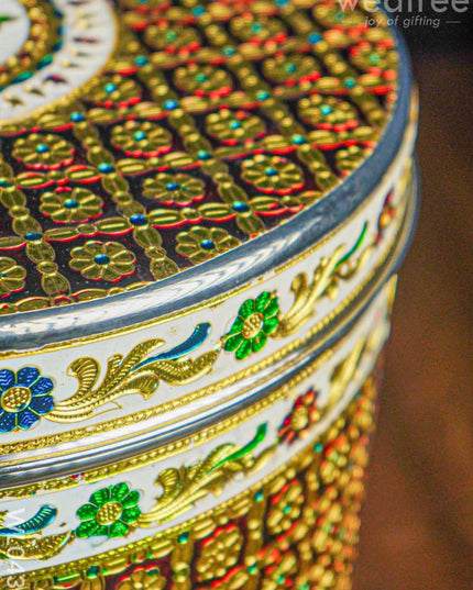 Meenakari Dabba 12 Inch - Wl0431 Containers
