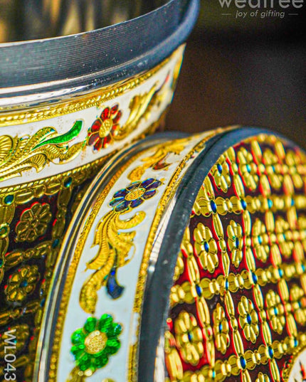 Meenakari Dabba 12 Inch - Wl0431 Containers