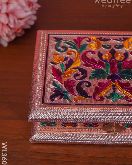 Meenakari Dry Fruit Box - Copper Finish Wl3600