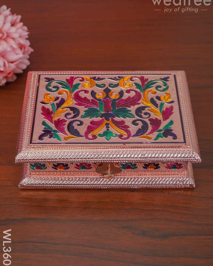 Meenakari Dry Fruit Box - Copper Finish Wl3600