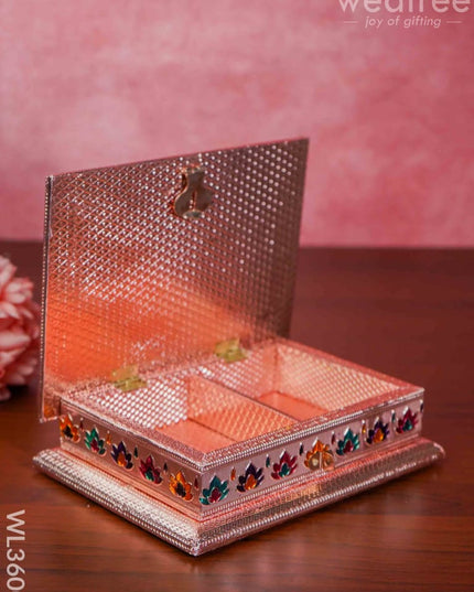Meenakari Dry Fruit Box - Copper Finish Wl3600