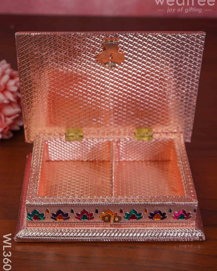 Meenakari Dry Fruit Box - Copper Finish Wl3600