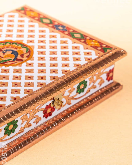Meenakari Dry Fruit Box - Copper - WL5017 Dry Fruit Box