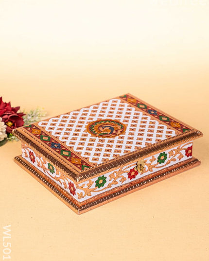 Meenakari Dry Fruit Box - Copper - WL5017 Dry Fruit Box