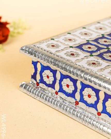 Meenakari Dry Fruit Box - Silver - WL4996-2 Dry Fruit Box