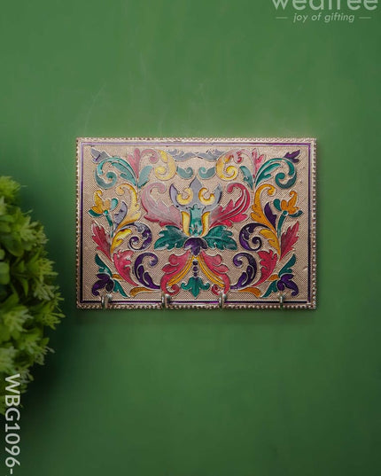 Meenakari Floral Key Hanger - Wbg1096 Copper Finish Hangers