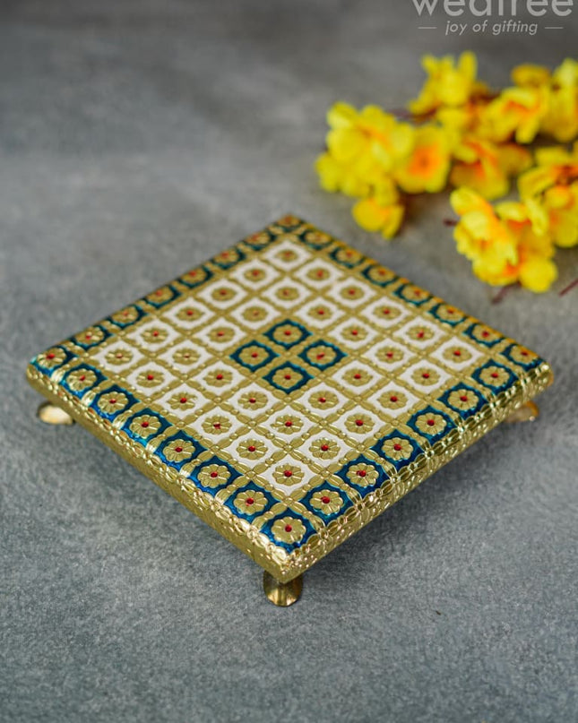 Meenakari Manai - 8X8 Inch Wbg1097