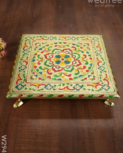 Meenakari Golden Manai - W2947 Pooja Utilities