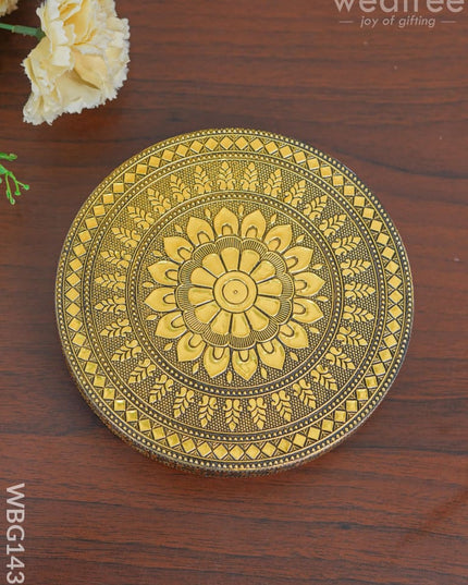 Meenakari Golden Oxidised Manai - Wbg1437 Rg